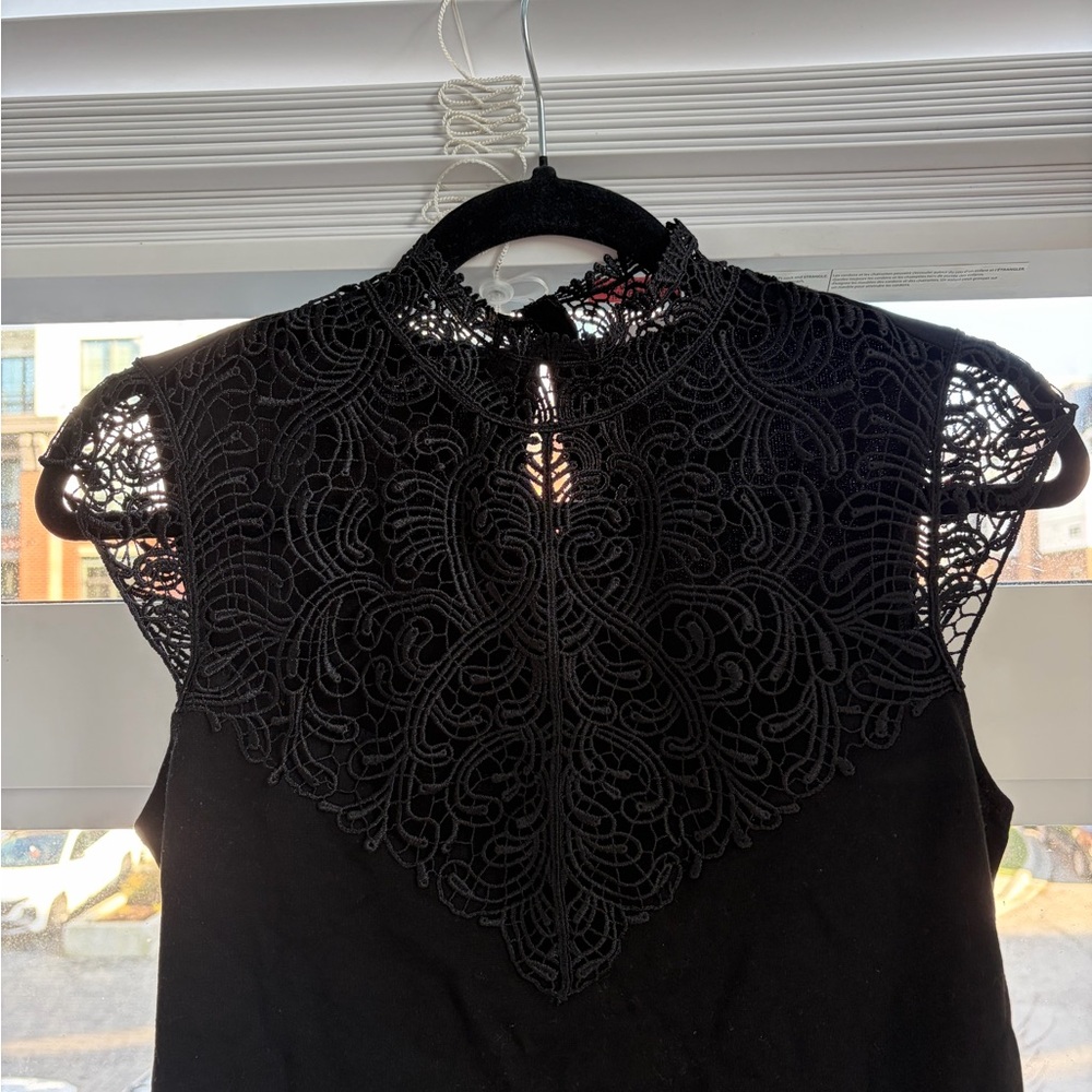 Elegant Black Lace Women's Top
